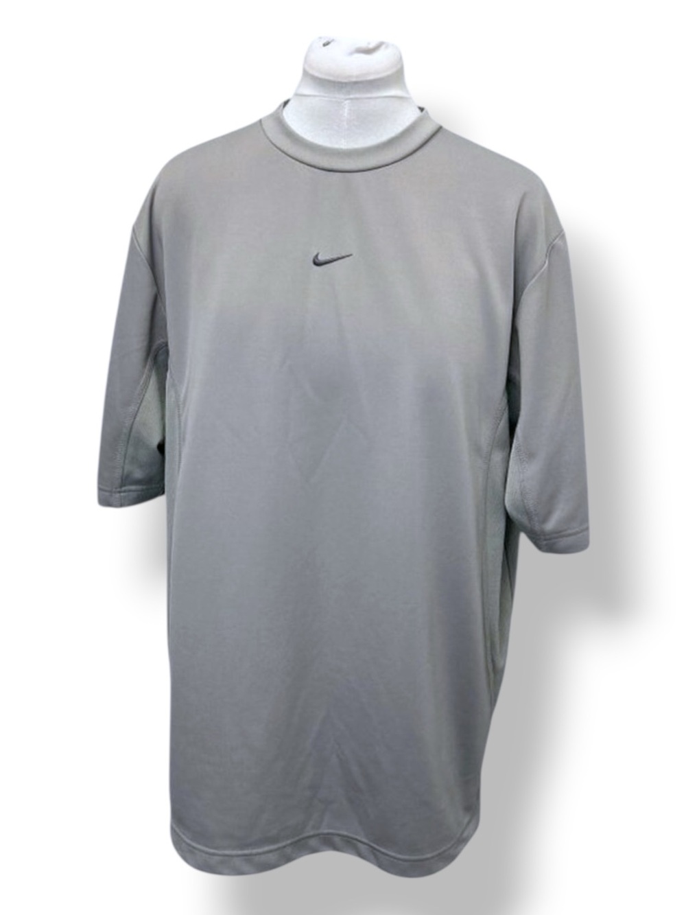 Nike Mens Short Sleeve Tee Shirt VTG 90s Running Workout Activewear Gray L